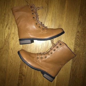 Bamboo Combat Brown Boots Women Sz 10 nike.fashion